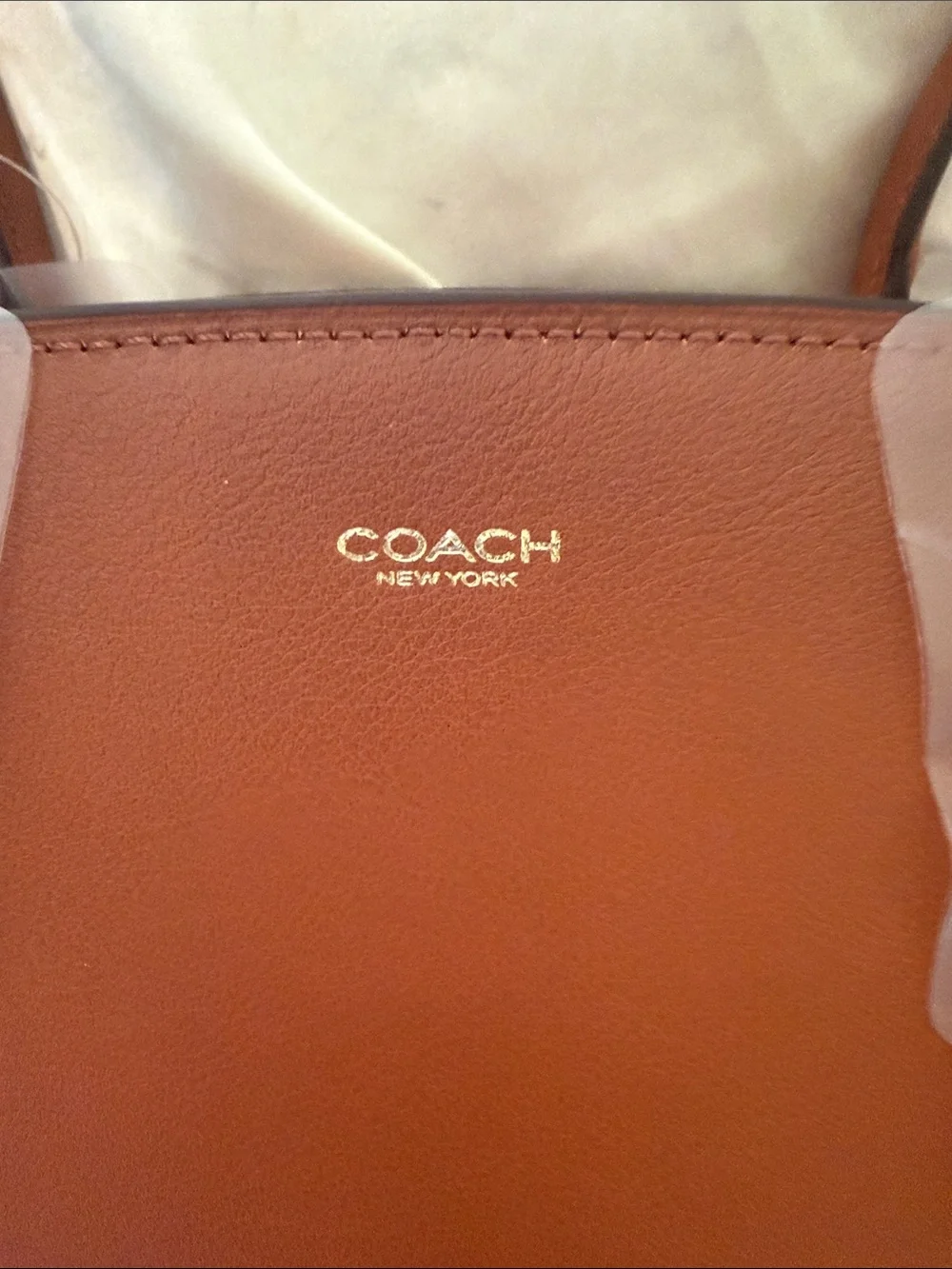🧡Coach NWT Empire 34 Leather Shoulder Bag in Burnished Toffee